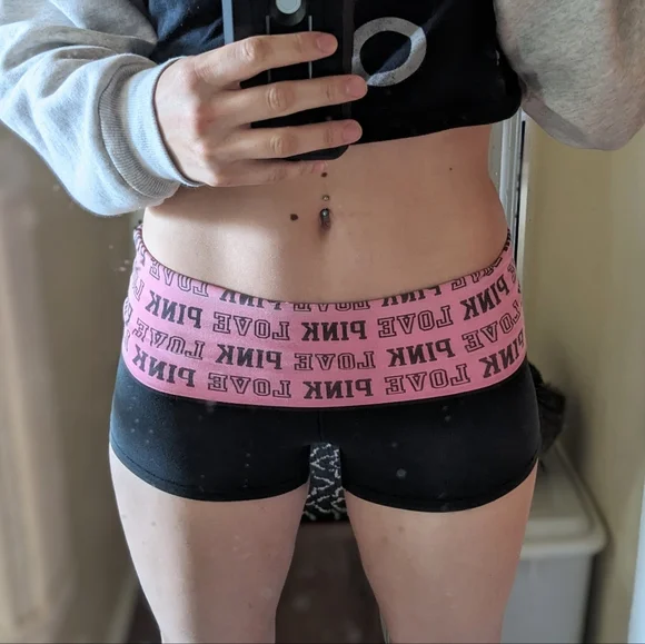 VS Pink Foldover Yoga Shorts XS - Picture 2 of 7